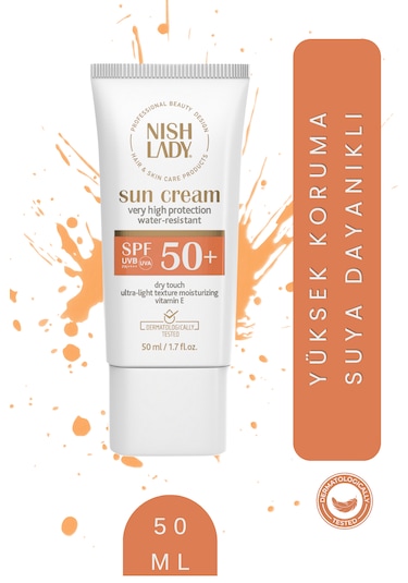 Nish Lady Suya Dayanıklı Güneş Kremi SPF50+ 50 ML