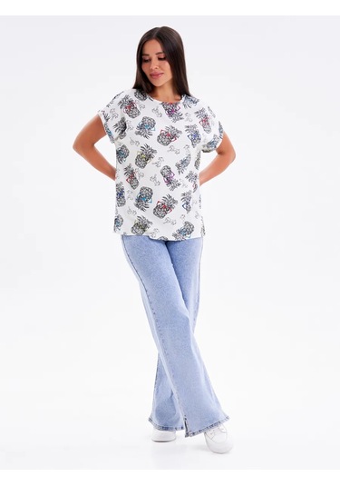Insolito Raglan Kısa Kollu Şık Bluz 388445101 Beyaz