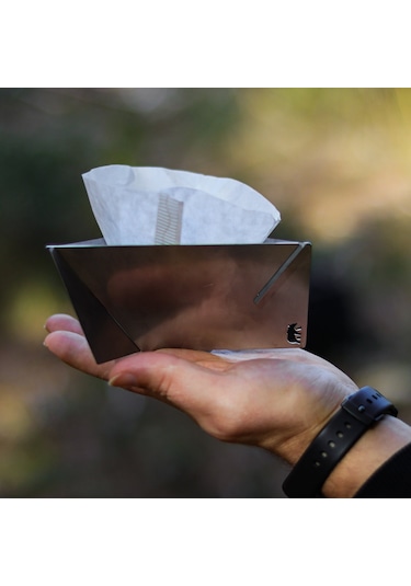 Kamp Ayısı Coffdripp V60 Filtre Kahve Demlik: Katlanabilir Paslanmaz Çelik Kahve Dripper