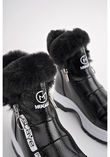 Muggo Bubble Garantili Kaymaz Taban İçi Kürklü Yandan Fermuarlı Çocuk Bot Siyah Muggo Bubble Garantili Kaymaz Taban İçi Kürklü Yandan Fermuarlı Çocuk Bot Siyah