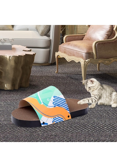 Suntek Terlikler Kedi Tırmığı Karton Yatağı Kapalı Yeşil