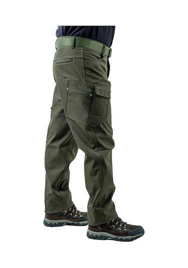 İçi Polarlı Softshell Pantolon - Su Rüzgar Geçirmez - Savage - Haki - Tactical Pantolon Çok Renkli