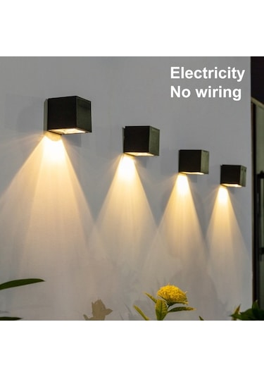 Ebitda Yaozixa Güneş Enerjili Duvar Lambası - Su Geçirmez Açık Hava Işıkları, Ev Ve Bahçe İçin Mükemmel Lamba