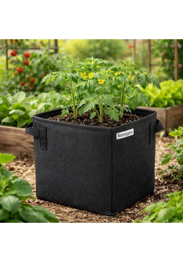 Sonicpro Kare Kumaş Saksı 15 Litre 25x25x25 Cm