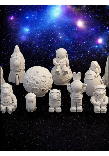 Sevimli Kahramanlar Uzayda Taş Boyama Seti-okul Ve Ev Etkinliği..