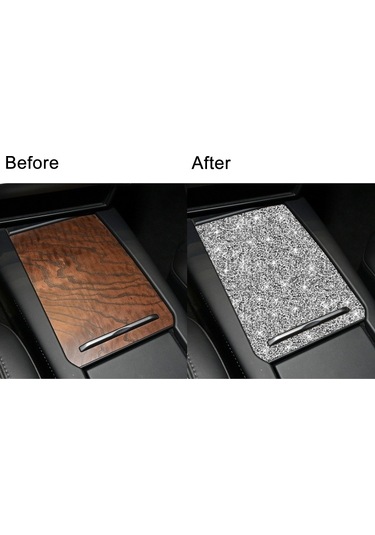 Tesla Model X İçin Araba Saklama Kutusu Paneli Elmas Etiket, Sol Ve Sağ Sürücü Evrensel