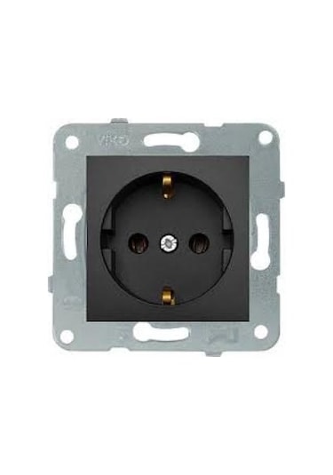 Linnera Life Gece Siyahı Topraklı Priz Çerçevesiz 10 Adet