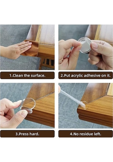 Silikon Şeffaf Masa Kenarı Köşe Koruması Çok Renkli