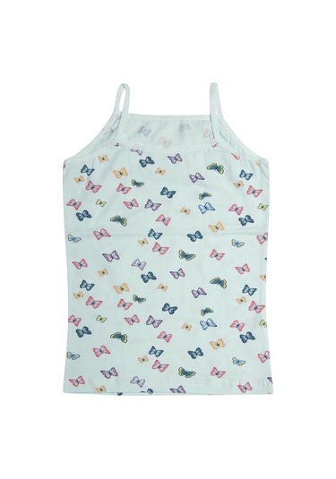 Kota 3405x12 Kız Çocuk 12'li Likralı İp Askılı Karışık Desen Atlet-renkli Asorti