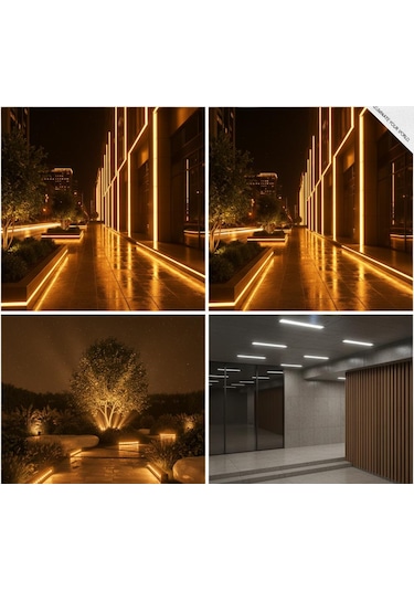 64cm 24w Led Duvar Boyama Wallwasher Amber Sarı 220v