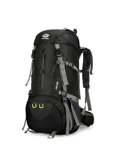 Vanaheimr 0972 Outdoor Çok Fonksiyonlu Kamp Çantası 50litre Siyah Siyah