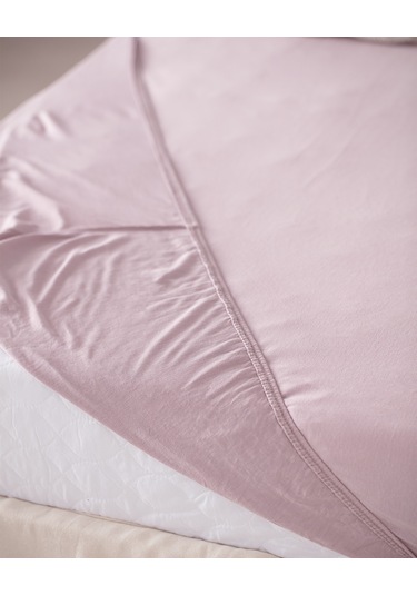 Belle Tek Kişilik Plus Lastikli Bambu Çarşaf - Açık Mürdüm 8684427048917 Çok Renkli