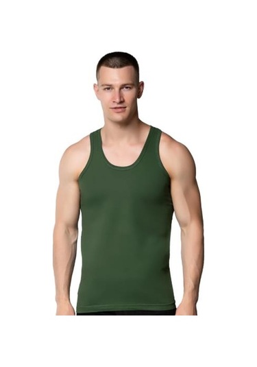 12 Li Paket Cihan Yıldız Erkek Renkli Atlet 2002 Yeşil