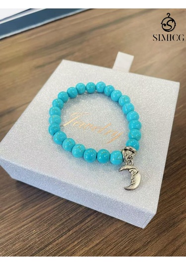 Ay Güzelliği Ve Turkuaz Dua Bileziği Yeşil
