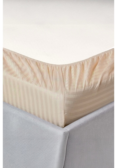 Alla Turca 100x200 Pamuk Saten Lastikli Çarşaf Seti Sütlü Kahve