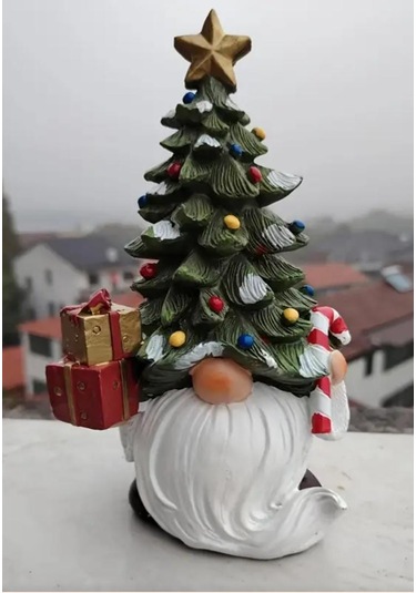 Kış Masası Noel Ağacı Süslemeleri İç Mekan Ev Dekorasyonu Noel Babalı Çam Ağacı 01