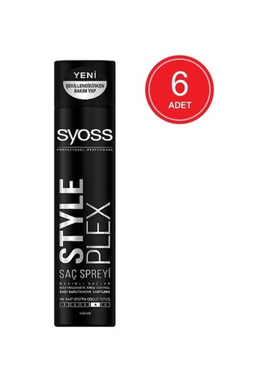 Syoss Style Plex Saç Spreyi 6 x 400 ML