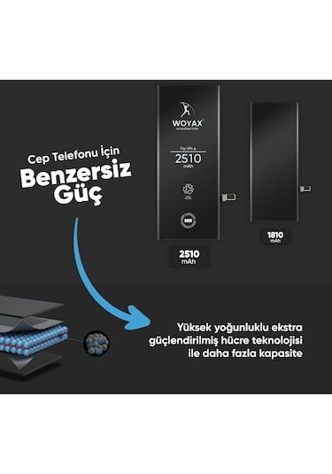 Apple Uyumlu iPhone 6 Batarya 2510Mah Woyax Premium Batarya