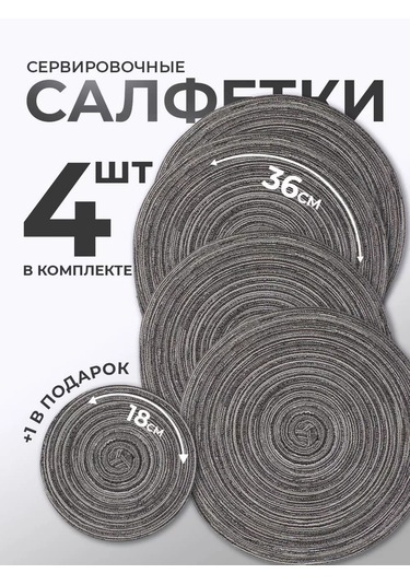 Home Balance Yuvarlak Masa Kılıkçılığı Servis Peçeteleri 243834429 Siyah