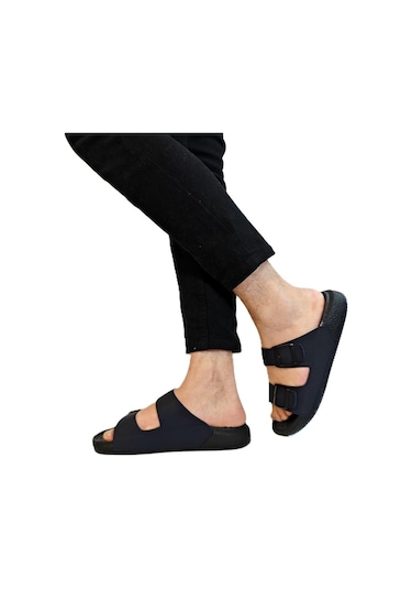 Pierre Cardin 7408 Lacivert Çift Tokalı Yumuşak Taban Erkek Terlik Lacivert