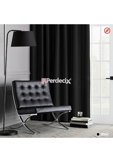 Perdecix Blackout Karartma Fon Perde 9 Renk Pilesiz - Curtain