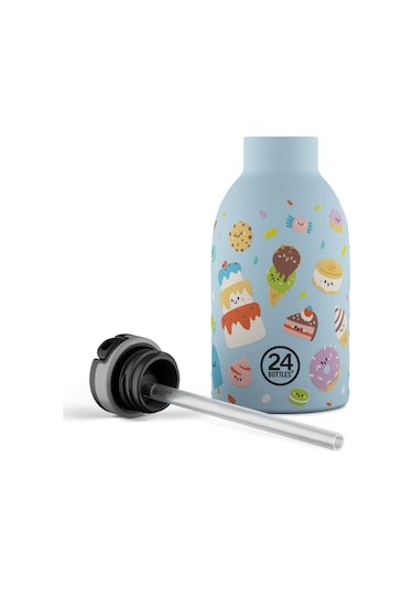 Clima Bottle Sweet Friends Pipetli Paslanmaz Çelik Termos 330 Ml Açık Mavi
