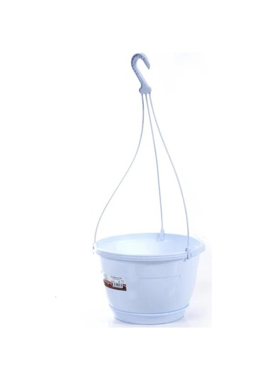 Omnipazar So-sm03 Safir Makrome Askılı Balkon Saksı Takımı 6 Litre No 3 Beyaz 01001
