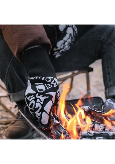 Pazly Dış Mekan Eldiven, Siyah-beyaz Pamuklu, 32,5 Cm Uzunluk, El Koruma Eldiveni