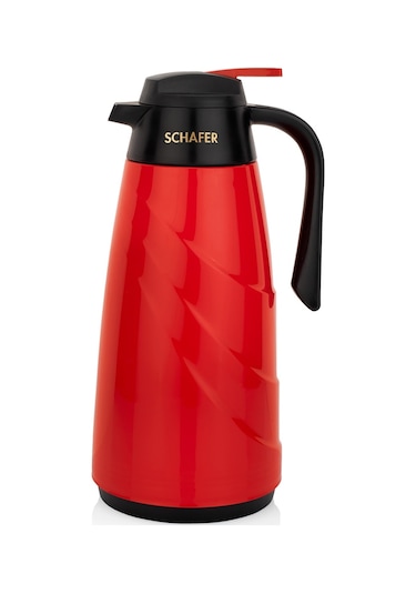 Schafer Kitchenhouse Mimoza 1,5 L Cam Termos Krmızı