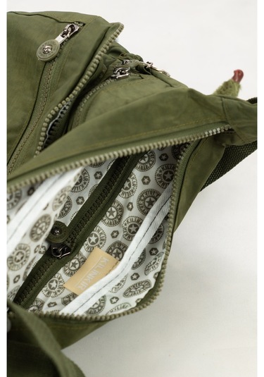 Krinkıl / Klinkır Su Geçirmez Kumaş Çok Gözlü Çapraz Kol Ve Omuz Postacı Çantası Haki 5835 Haki