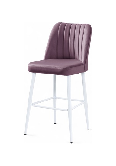 Ada Sandalye - Babyface Lila - Metal Beyaz Ayak Lila