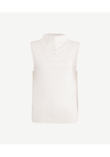 Yargıcı Regular Yarım Balıkçı Yaka Kolsuz Kol Kazak 25kktr2003x 002 Beyaz