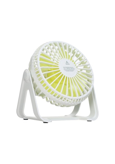 Fortunelane Bej Usb Şarjlı Masaüstü Fanı - Pd-xh-08 Modeli, Sessiz Çalışma, 3.7v 800mah Batarya, 3.5w Güç, Abs Malzeme