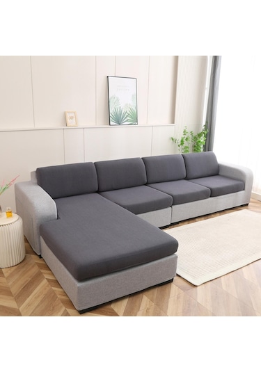 Lacivert 1 Parça Su Geçirmez Streç Jakarlı Minder Örtüsü Kanepe Örtüsü Yumuşak Esneklik Pillow Cover-40x40cm