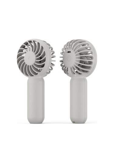 Fortunelane Mini Sessiz 3 Hızlı Taşınabilir Usb Şarjlı Fan - Gri Beyaz, Ofis, Seyahat, Kamp İçin