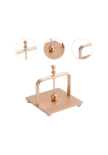 Homyl Peçetelik Metal Dekoratif İçecek Peçete Kutusu Yemek Gül Altın