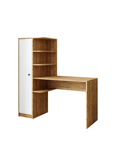 Roma Raflı Çalışma Masası , Çalışma Ofis Masası Sol Dolaplı