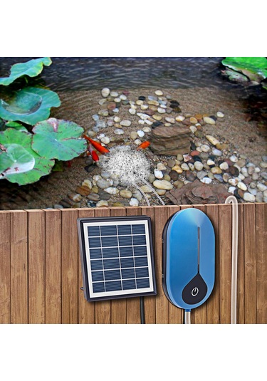 Xindoker Güneş Enerjili 1.5w Oksijen Pompası - Kuş Banyosu, Küçük Gölet Ve Bahçe İçin