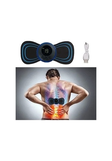 Soulader Kelebek Formunda Ems Elektrostimülasyon Masaj Aleti - Boyun, Sırt, Bel Ve Omuzlar İçin Şık Masaj Yastığı Siyah