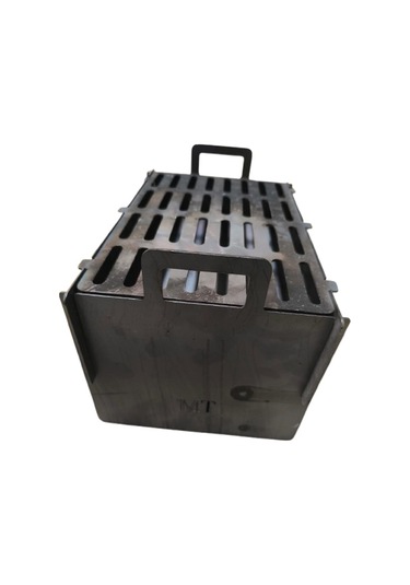 Mangal Portatif Kamp Gezinti Mangal Mini 20x30 2 Mm Tm Turalp Gri