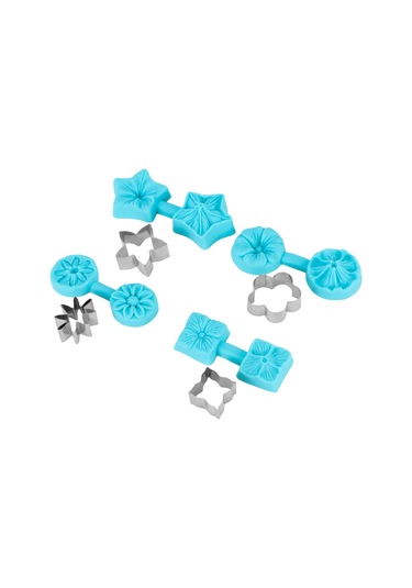 Vkemall 4'lü Silikon Yaprak Ve Çelik Kesici Seti - Kurabiye, Çikolata, Pasta İçin Pratik Fırın Kalıpları Diğer