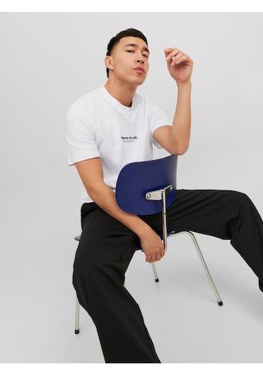 Jack & Jones Jorvesterbro Rahat Kesim Tişört 12240121 Beyaz