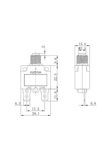 Buhara Elektronik 30 Amper Marin Termik Siğorta Devre Kesici Yük