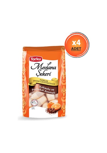 Torku Mevlana Şekeri Portakal Aromalı 4 x 450 G
