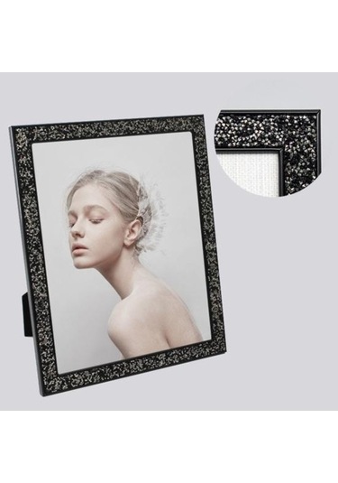 Novahub Gümüş Elektroliz Rhinestone Kenar 5/6/7 İnç Fotoğraf Çerçevesi