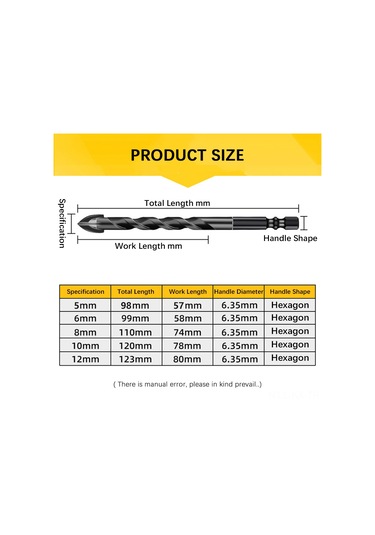 Kangvka Siyah Çok Amaçlı Testere Ucu Seti 10 Adet - Seramik, Cam, Beton, Çimento Duvarlar İçin Elektrik Matkap Delici Uçlar