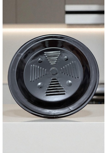 Közmatik Pratik Emaye Közleme Tavası Ocak Ve Mangal Üstü 32cm Siyah