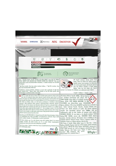 Fairy Platinum Limon Kokulu Bulaşık Makinesi Deterjanı 72 Tablet