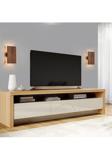 Yansıtma Tasarımlı Çift Yönlü Doğal Ahşap Salon Aplik Avize Ahşap