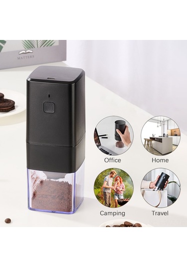 Wezone Usb Şarjlı Minik Kahve Değirmeni - Ayarlanabilir Eşik Kalınlığı, 1300mah Batarya, Hızlı Değirme, Taşınabilir Yeşil Yeşil